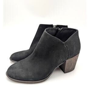 Lucky Brand Bellita Block Heel Ankle Bootie Women's Black Size US10M EU41.5